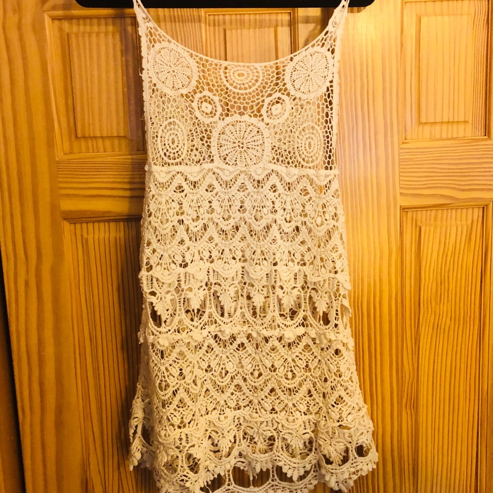 Lace swim cover/dress